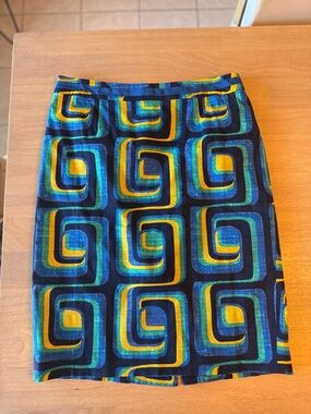 Boden Geometric Knee Length Pencil Skirt 12